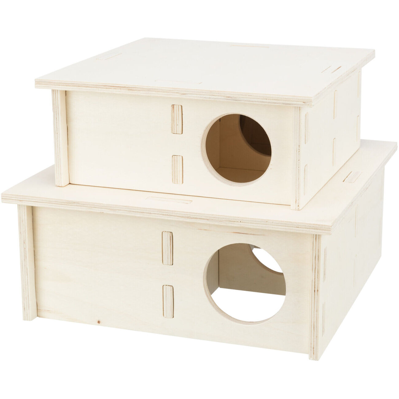 Kleintierhaus 4 Kammern aus Holz Bild 1