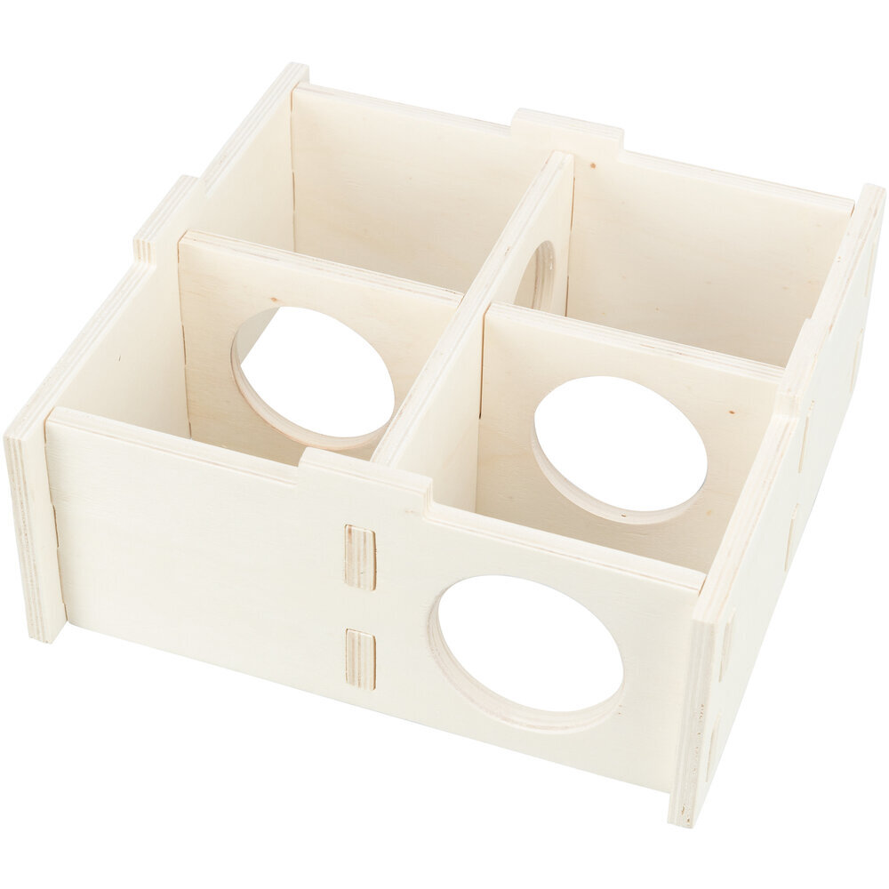 Kleintierhaus 4 Kammern aus Holz Bild 3