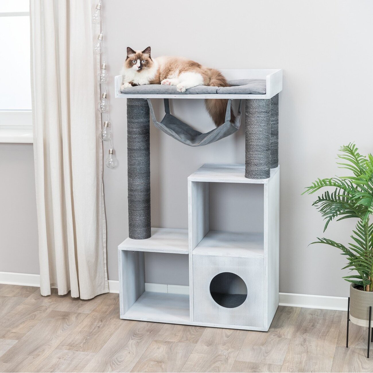 Kratzbaum modern mit Regal Bild 5