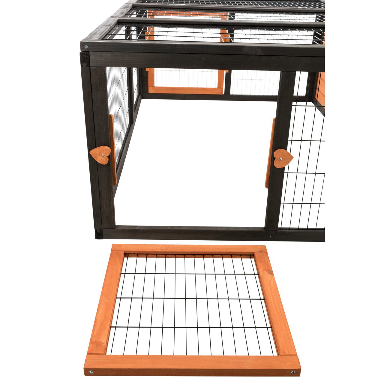 Freilaufgehege mit Abdeckung und Kleintierhaus Bild 3