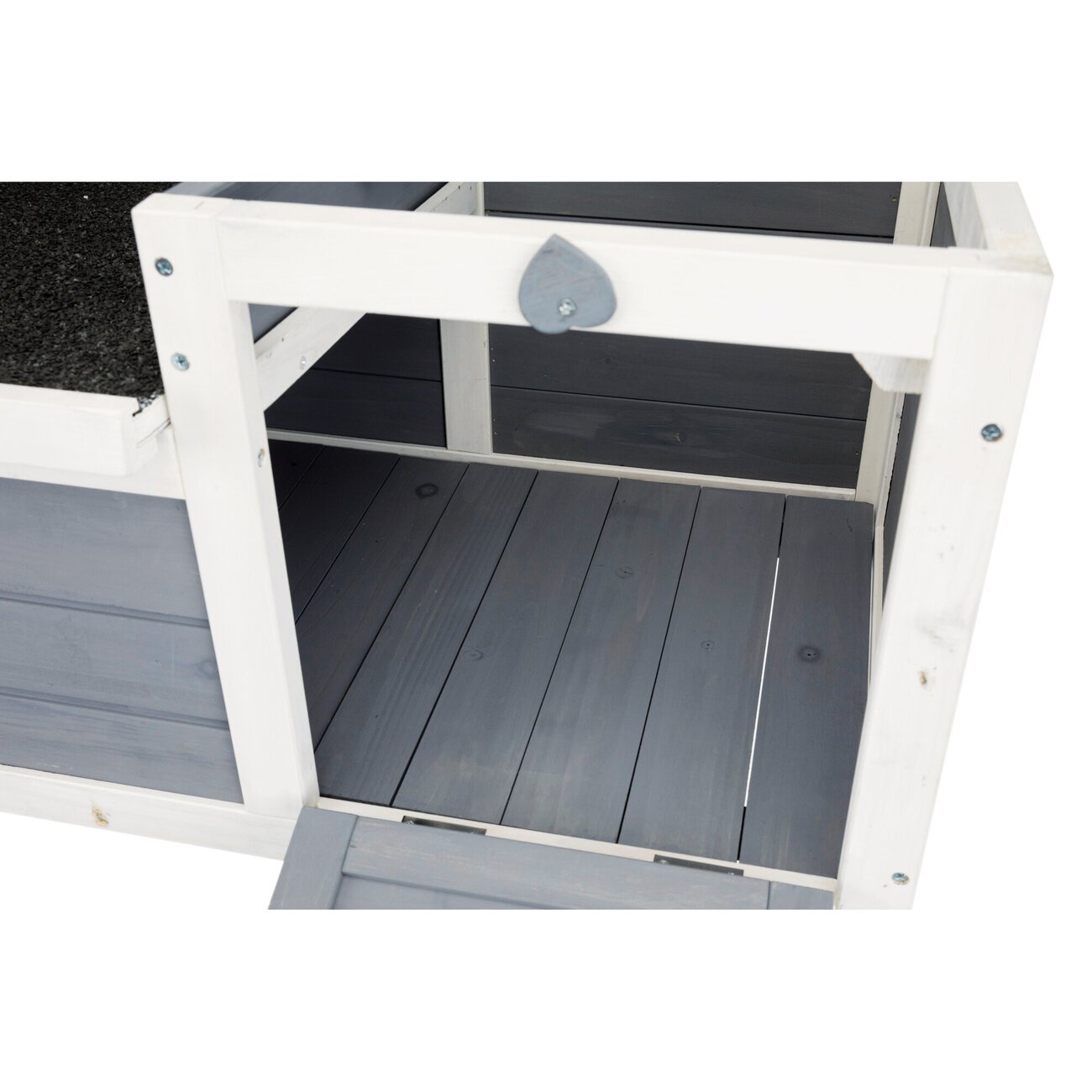 Kleintierhaus mit zwei Eingängen aus Kiefernholz Bild 3