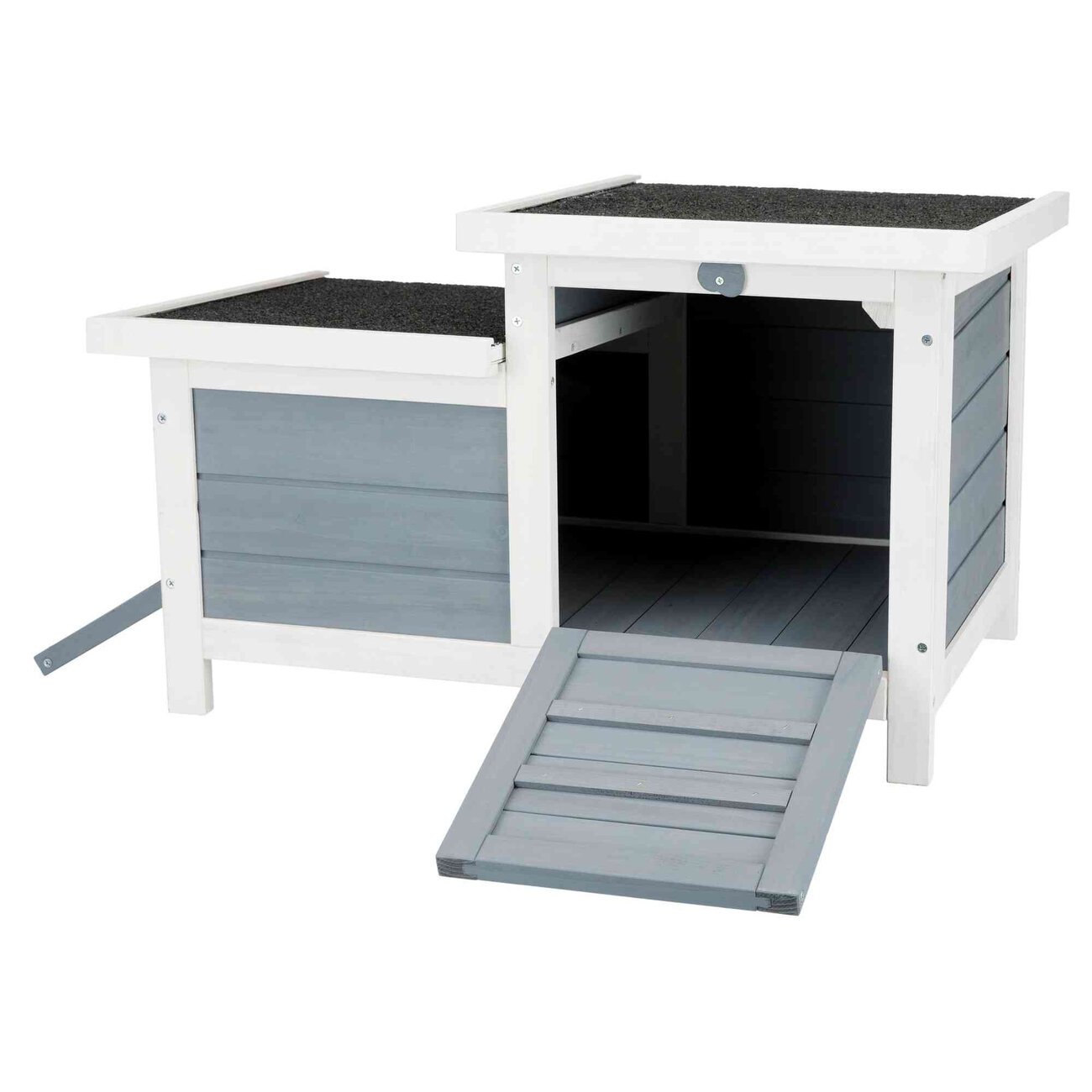 Kleintierhaus mit zwei Eingängen aus Kiefernholz Bild 2