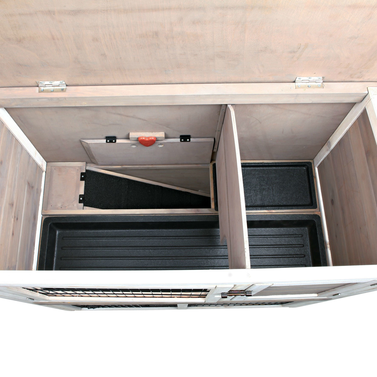 Trixie Natura Kleintierstall mit Freilaufgehege grau weiß Bild 5