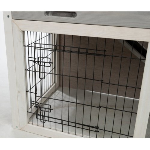 Trixie Natura Kleintierstall mit Freilaufgehege grau weiß Bild 9