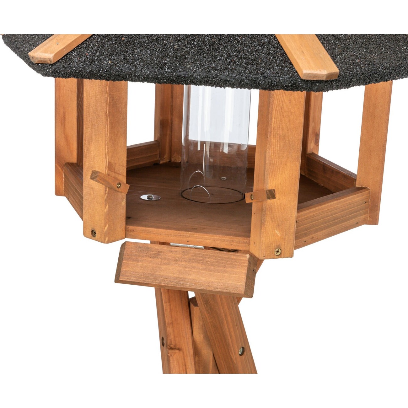 natura Vogel-Futterhaus Rund mit Ständer & Silo Bild 3