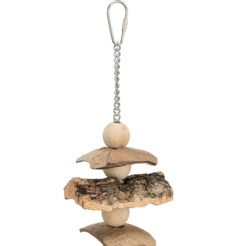 Naturspielzeug aus Holz für Vögel Bild 3