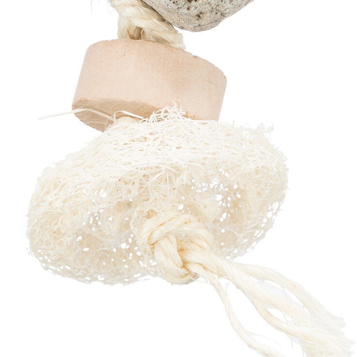 Naturspielzeug für Vögel mit Kokos und Rattan Bild 2