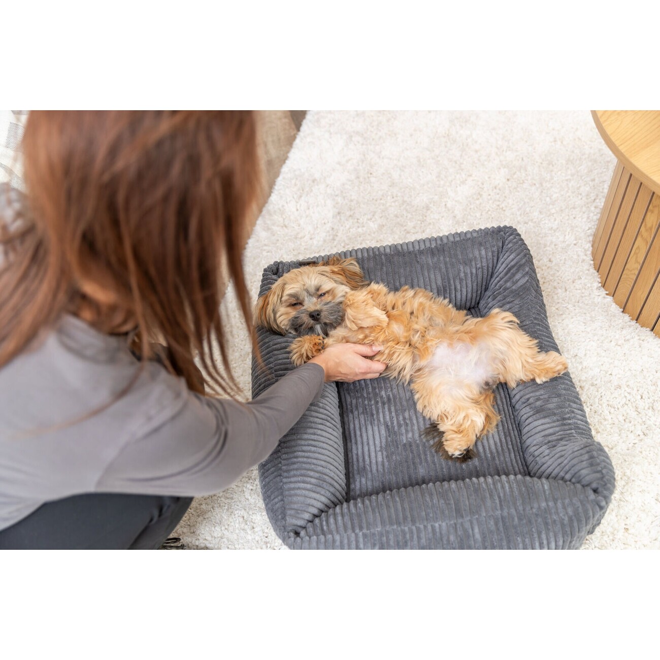 Orthopädisches Hundebett Vitalbett Jonna aus Cordplüsch Bild 9