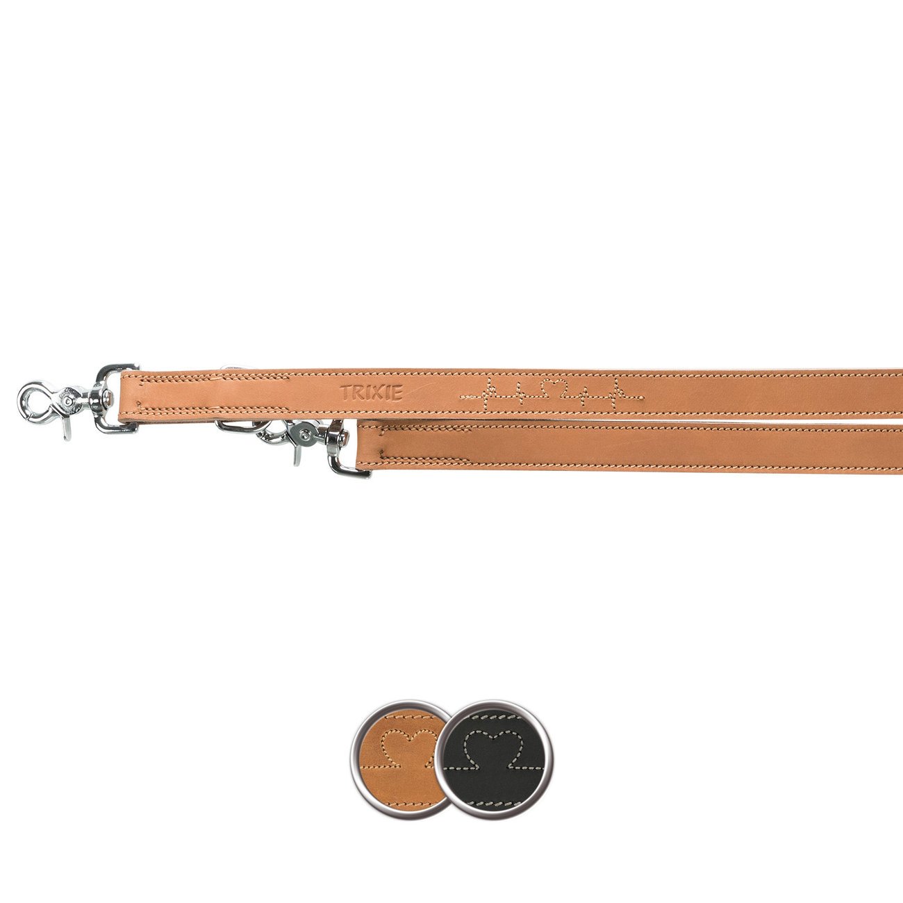 Rustic Fettleder-Verlängerungsleine Heartbeat Bild 1