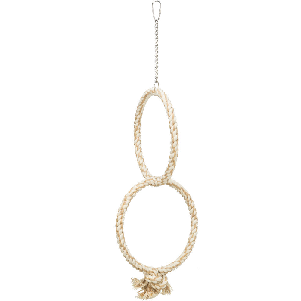 Tau Ring Vogelspielzeug aus Baumwolle Bild 1