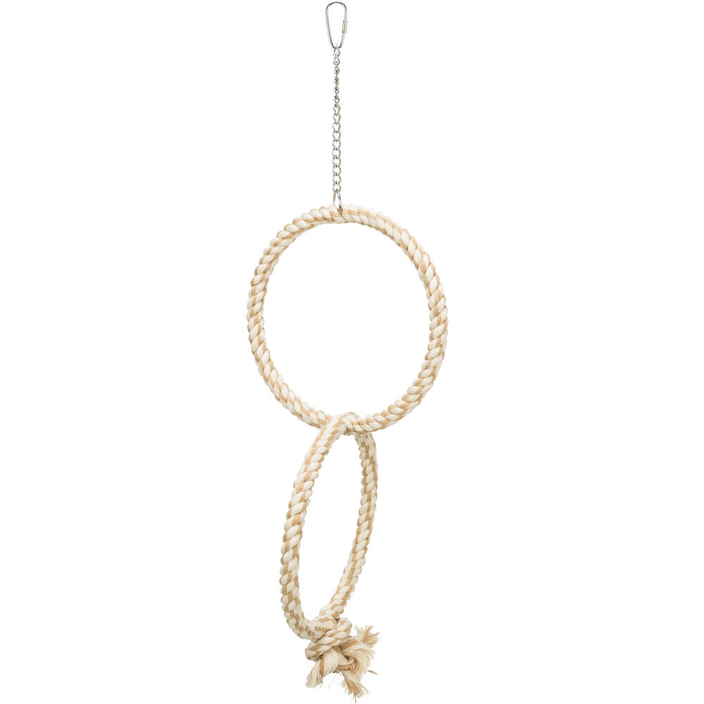 Tau Ring Vogelspielzeug aus Baumwolle Bild 2