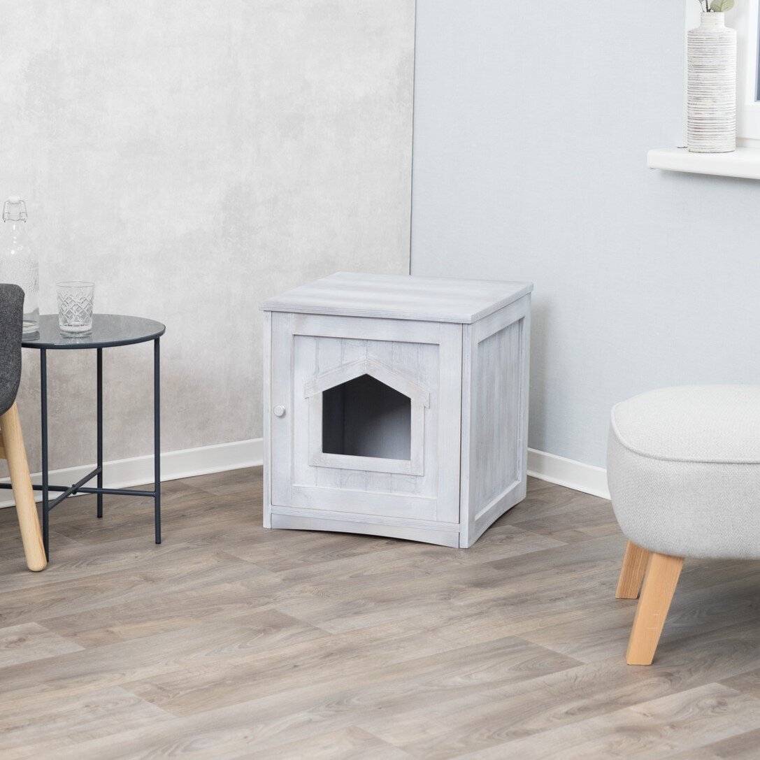 Vintage Katzenhaus für Katzentoilette Bild 7