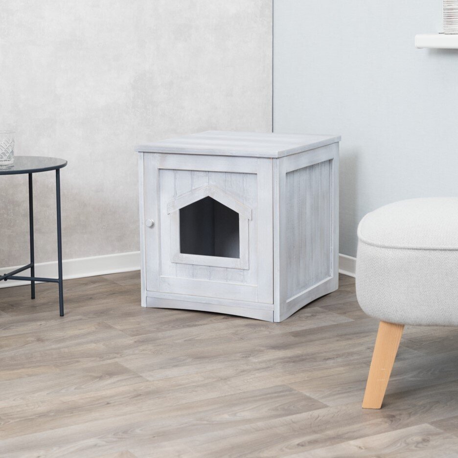 Vintage Katzenhaus für Katzentoilette Bild 9