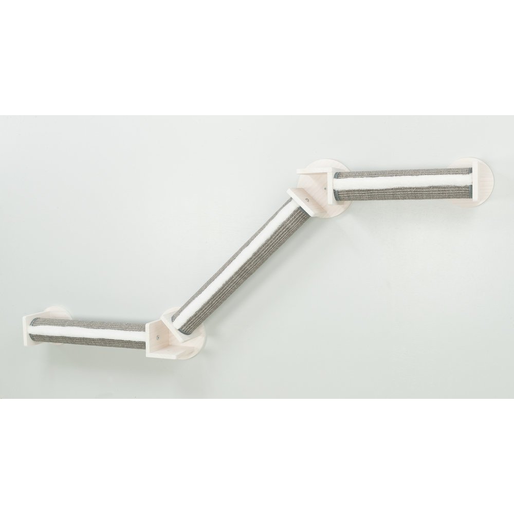 Wand Set Stämme für Wandmontage, gesamt ca. 195 × Ø 9 cm, weiß/grau Wand Set Stämme für Wandmontage, gesamt ca. 195 × Ø 9 cm, weiß/grau