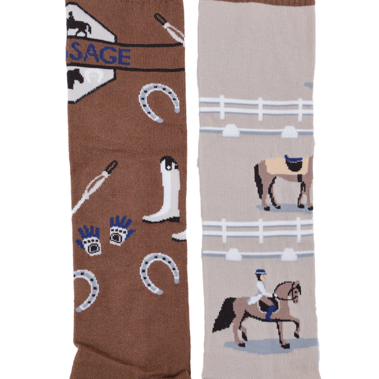 Pfiff Reitstrumpf Kariert 3er Set, Schwarz-weiß, 37-39