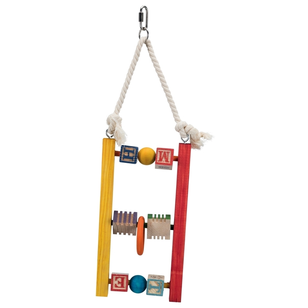 TRIXIE Spielzeug HÄNGEBRÜCKE Holzleiter Strickleiter 29 X 25 X 9 Für