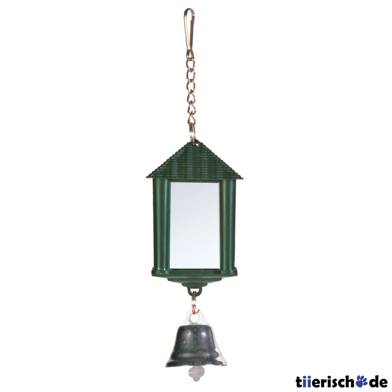Vogel Spiegelampel mit Glocke und Kette Bild 1