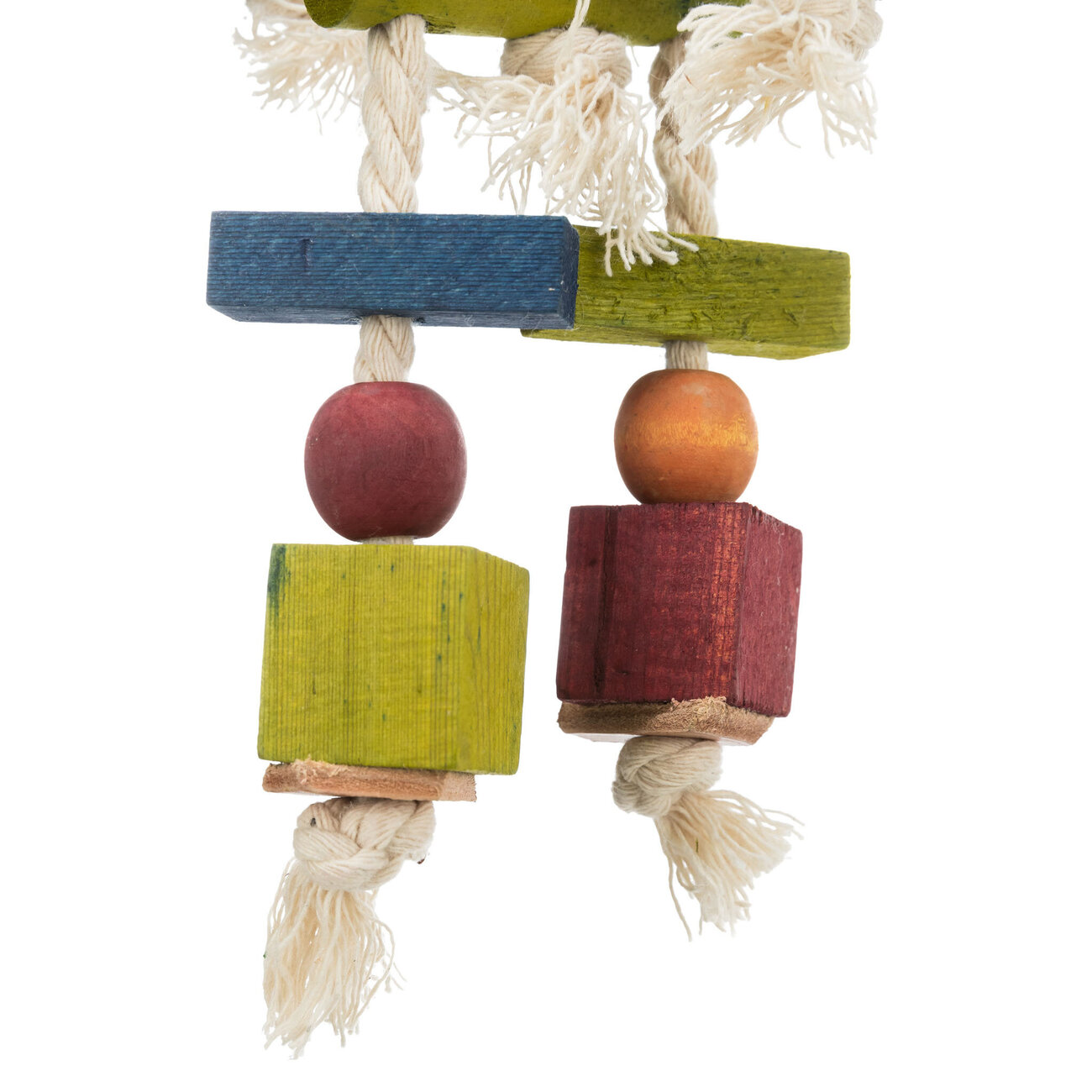 Vogelspielzeug, bunt, mit Leder und Tau Bild 4