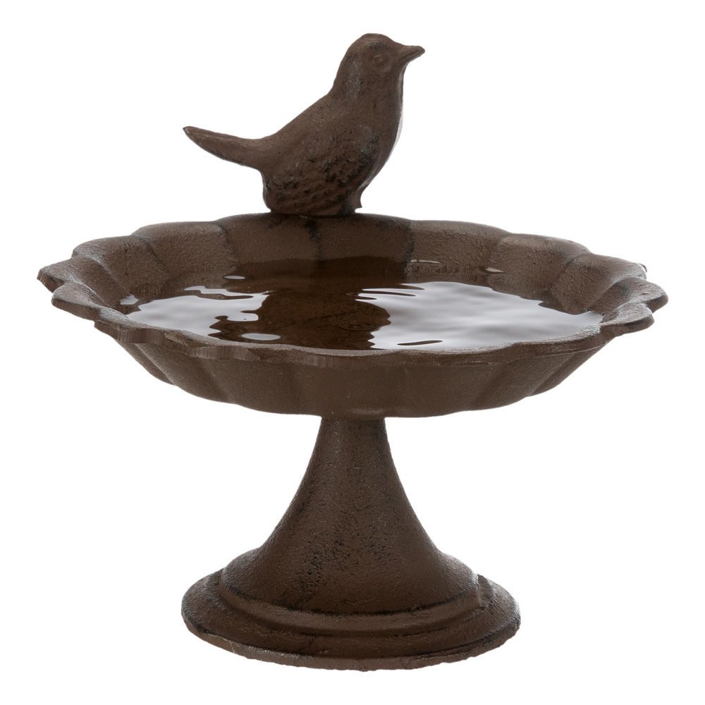 Vogeltränke aus Gusseinsen mit Standfuß Bild 1