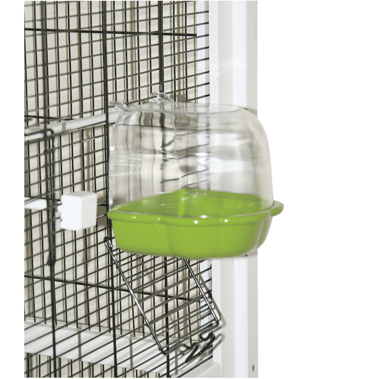 Vogelvoliere aus Holz weiß Bild 3