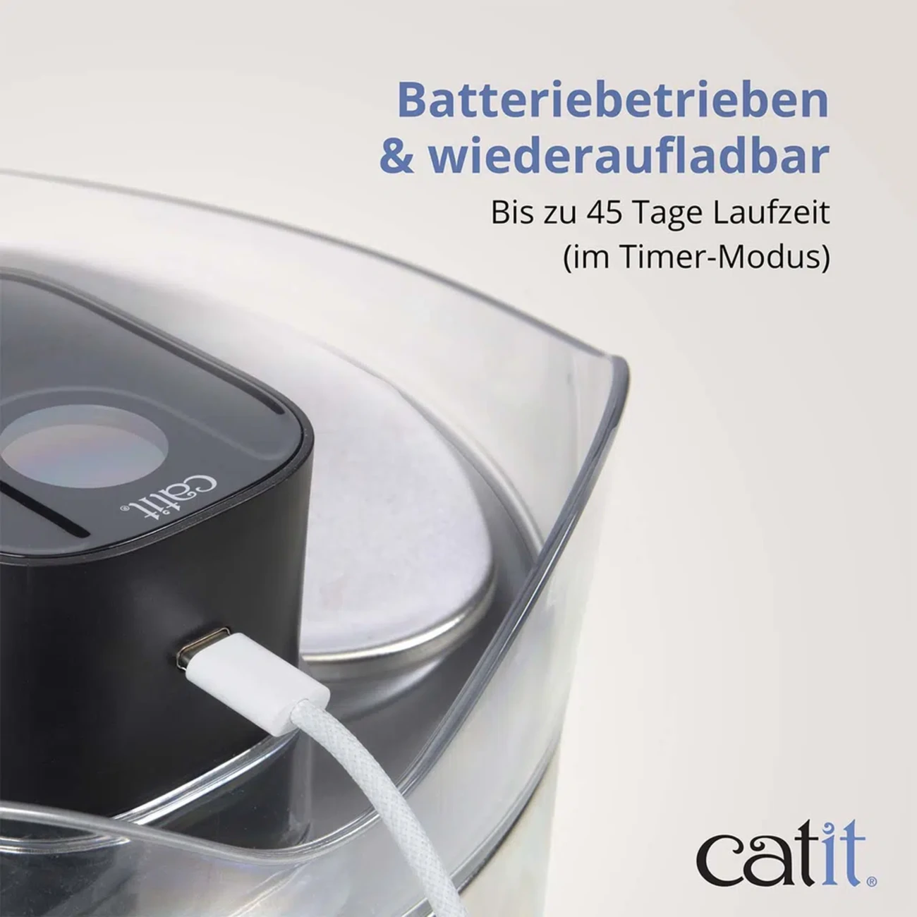 Catit PIXI UV-C Edelstahl-Trinkbrunnen für Katzen – Kabellos & 5L XXL Bild 6
