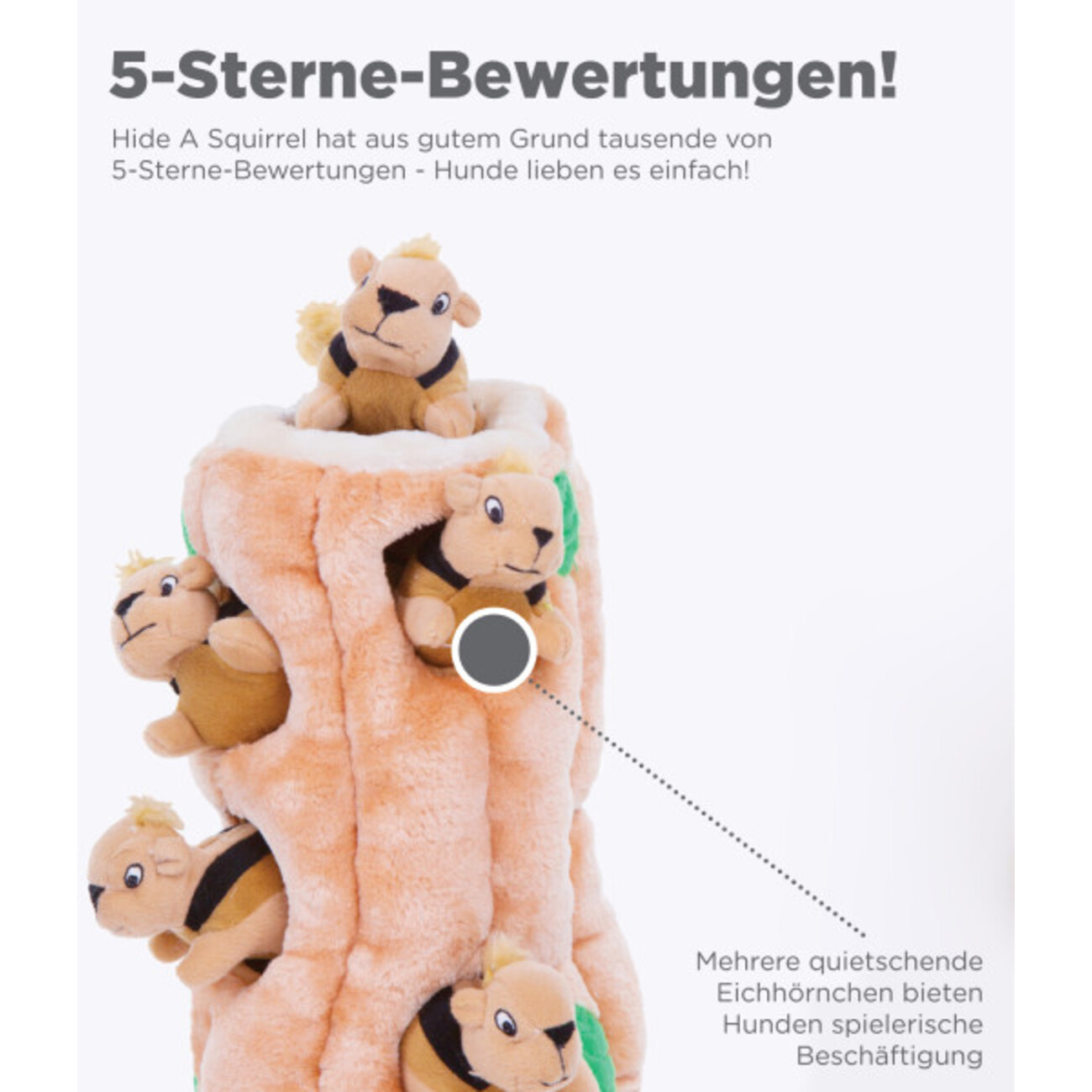 Hide-A-Squirrel Eichhörnchen Hundespielzeug Größe: L Bild 3
