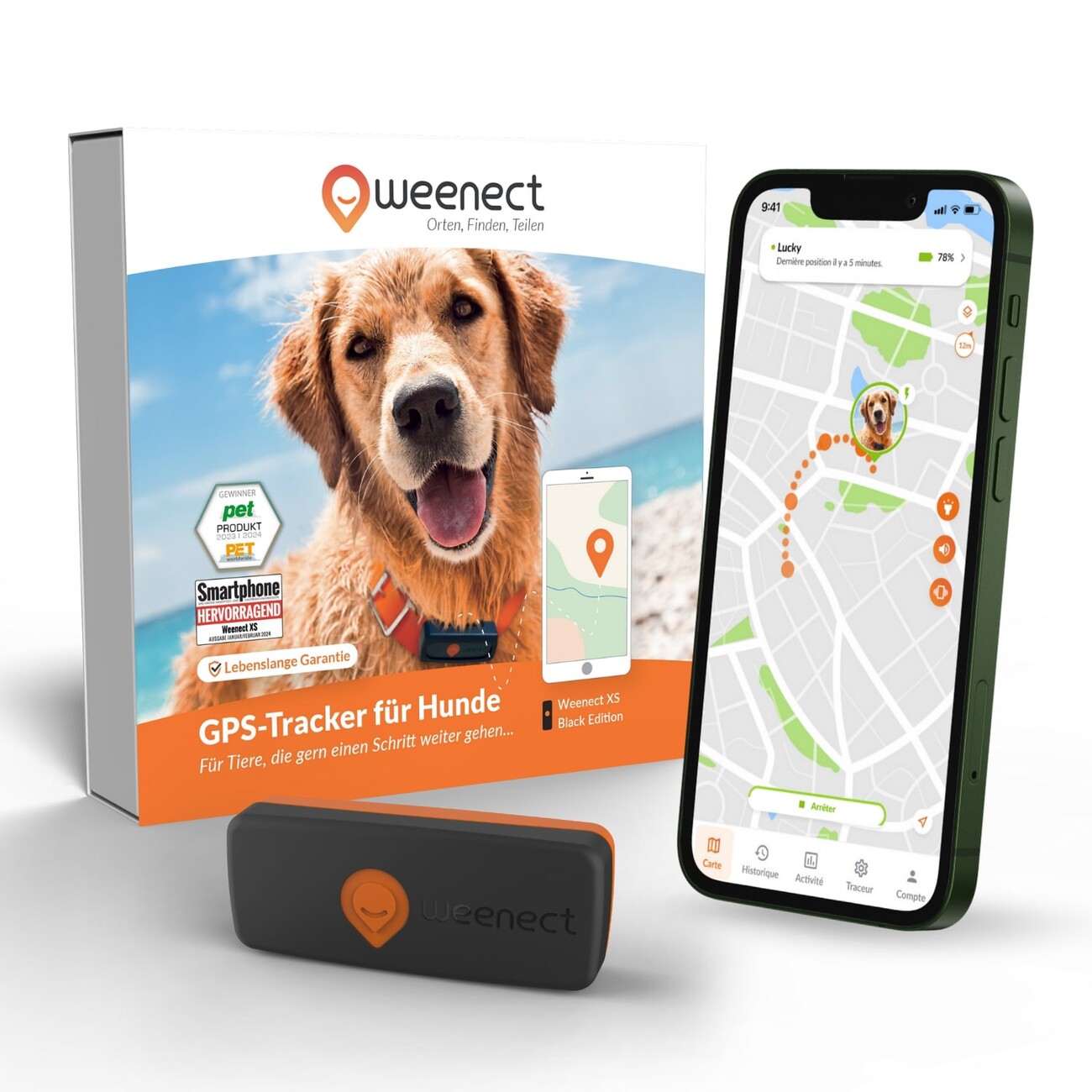 XS GPS Tracker für Hunde mit Lebenslanger Garantie Bild 1