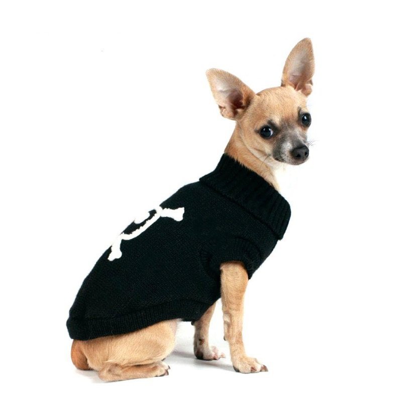 Hunde Strickpullover Totenkopf Bild 2