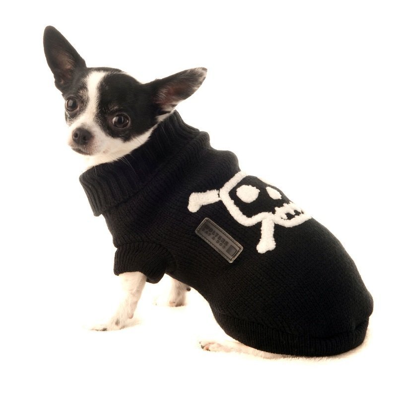 Hunde Strickpullover Totenkopf Bild 6