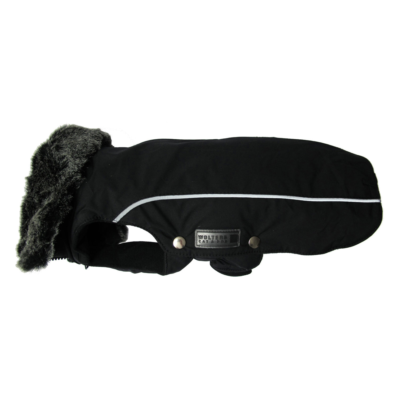 Wolters Winterjacke für Hunde Amundsen, 28 cm Rückenlänge, Halsumfang: 26 cm, Brustumfang: 33 – 41 cm, schwarz