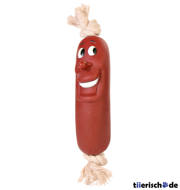 Würstchen am Tau, Hunde Spielzeug Bild 1