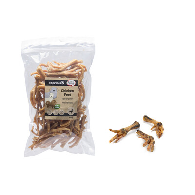 Beeztees Natürliche Hühnerfüße 500 g | Glutenfreier Kausnack für Hunde