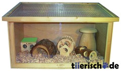 Nagerparadies Hamsterkäfig aus Holz mit Panoramascheibe