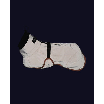 PAIKKA Reflective Raincoat Peach – Reflektierender Hunderegenmantel