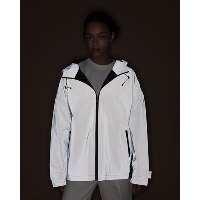 PAIKKA Human Visibility Raincoat Lite taupe – Reflektierende Unisex Regenjacke