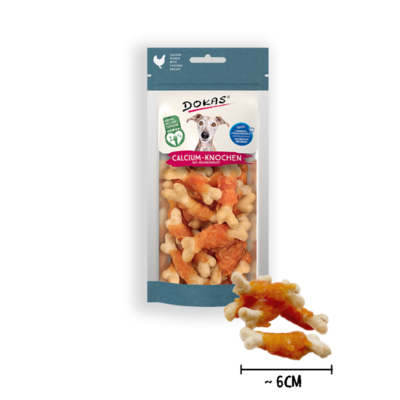 Dokas Calcium-Knochen mit Hühnerbrust 6 cm – Der leckere Hundesnack!