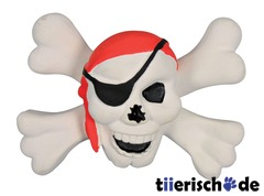 Totenkopf mit Knochen, Latex Hundespielzeug