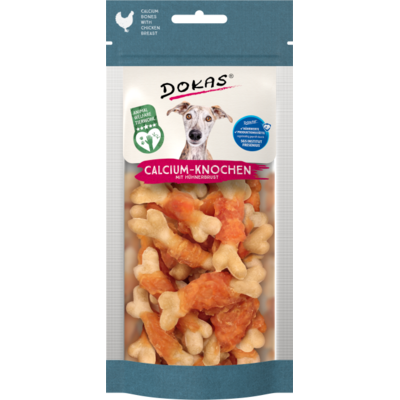 Dokas Calcium-Knochen mit Hühnerbrust 6 cm – Der leckere Hundesnack!