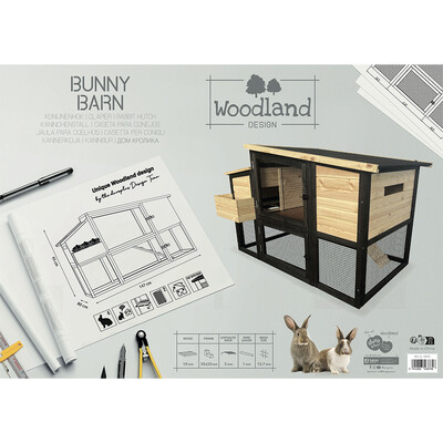 Duvo+ Woodland Design Kaninchenstall Bunny Barn – Dein Traumhaus für Langohren