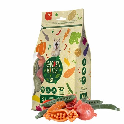 Duvo+ Garden Bites Veggie Buddies - Der vegetarische Hundesnack für gesunde Zähne