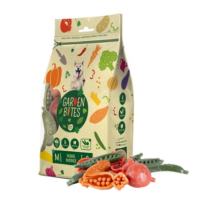 Duvo+ Garden Bites Veggie Buddies - Der vegetarische Hundesnack für gesunde Zähne
