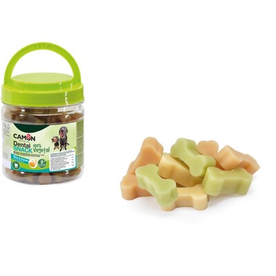CAMON Dental Snack Box Mini Bones - Vegane Hundesnacks mit Reis & Kartoffeln