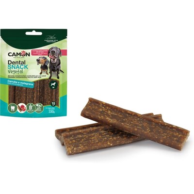 CAMON Vegane Dental Sticks mit Johannisbrot & Granatapfel für Hunde