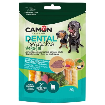 CAMON Veggie Dental Snack Rope - Vegane Hundesnacks für gesunde Zähne