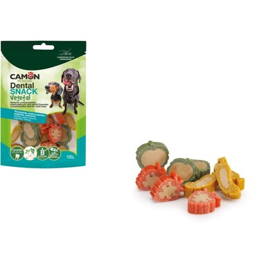 CAMON Veggie Dental Snack Enzyfruits – Vegane Hundesnacks für gesunde Zähne