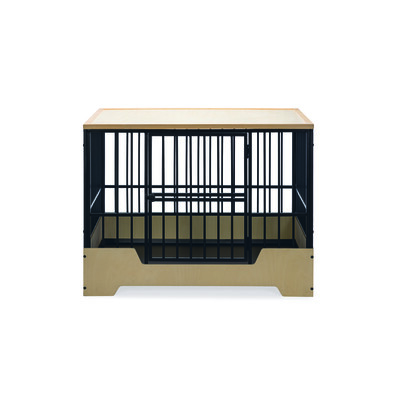 Designed By Lotte Hundekäfig mit Holzkiste, Bench Quirine