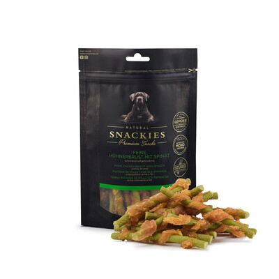 Snackies Feine Hühnerbrust mit Spinat – Getreidefreier Hundesnack
