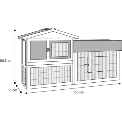 Flamingo Kaninchenstall Aurora Rustic - Dein Traumzuhause für Langohren!