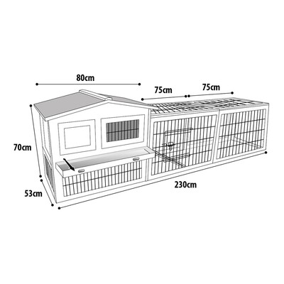 Flamingo Kaninchenstall Jumbo Cottage  – Dein Traumzuhause für Mümmelmänner