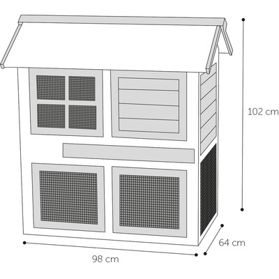 Flamingo Kaninchenstall Snug Urban Braun